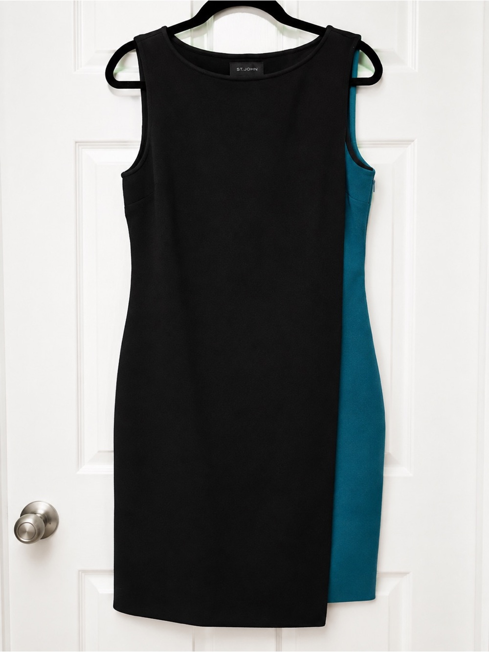 St. John Collection Two-Tone Mini Dress
